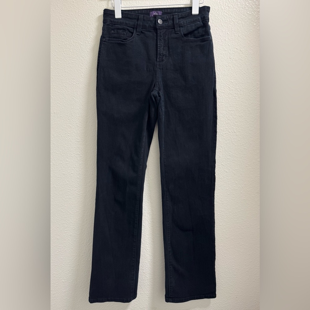 NYDJ Not Your Daughters Jeans Bootcut Jeans Stretch Embroidered Pockets Black 4